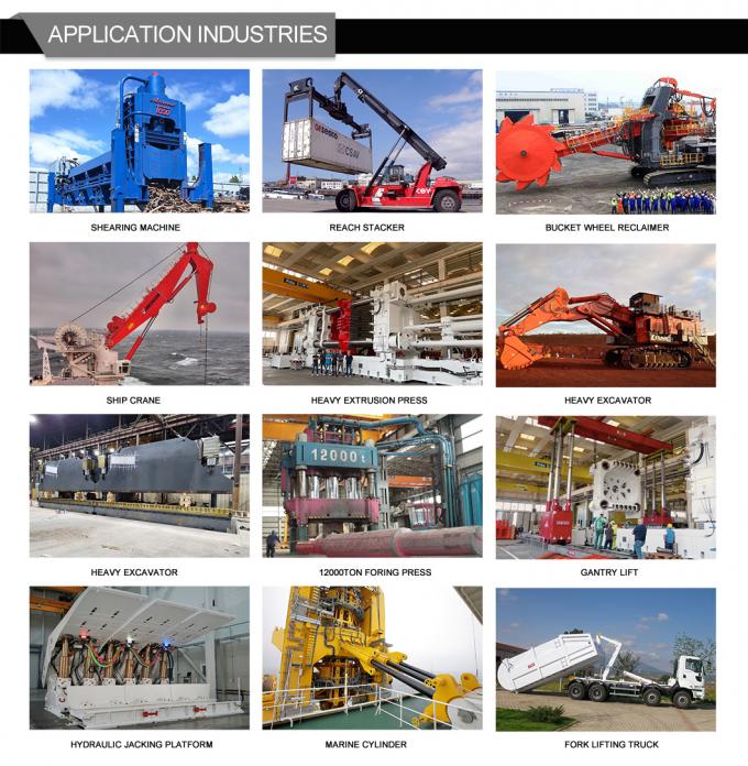 100% drukonderzoek Marine hydraulische cilinder met dubbele werking voor scheepskraan 7