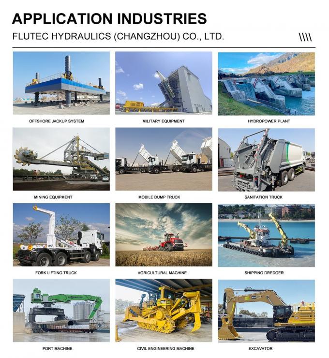 Op maat gemaakte dubbelwerkende hydraulische perscilinder voor bouwmachines 1